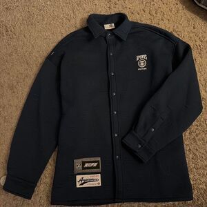 Bape Men's Navy and Blue Jacket